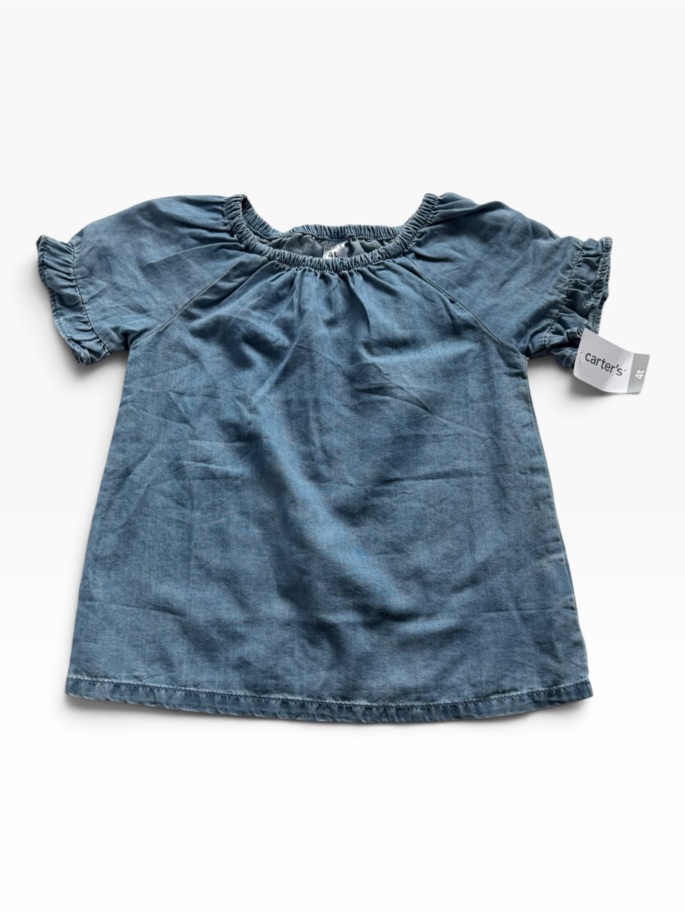 Carter's Soft Chambray Blue Peasant Top Dress